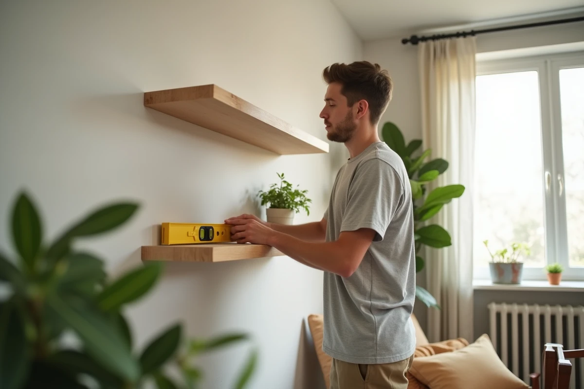 Jeune homme vérifiant l